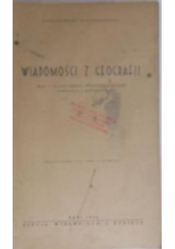 Michalowska J. - Wiadomości z geografii, 1946 r.