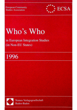 Who s Who in European Integration Studies
