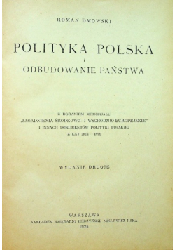 Polityka Polska i odbudowanie państwa 1926 r.