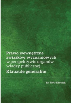 Prawo wewnętrzne związków wyznaniowych...