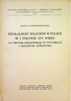 Działalność włochów w Polsce w I połowie XVI wieku