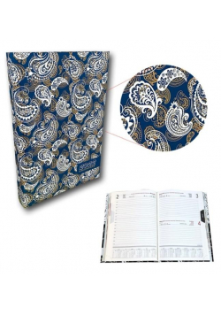 Kalendarz 2022 A5 dzienny soft touch Paisley białe