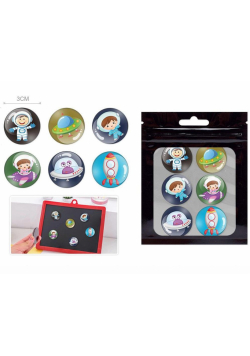 Magnesy kosmonauci 3cm 6szt