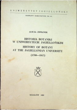 Historia botaniki w Uniwersytecie Jagiellońskim