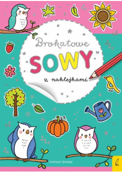 Brokatowe sowy z naklejkami