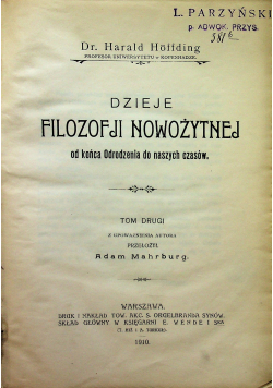 Dzieje filozofji nowożytnej 1910r