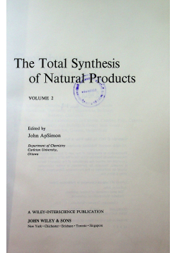 The total synthesis of natural products volume 2