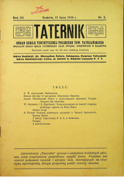 Taternik Numer 3 1928 r.