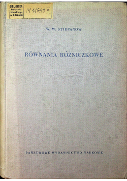 Równania różniczkowe