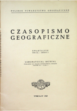 Czasopismo geograficzne Tom XL Zeszyt 3