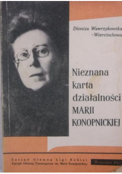 Nieznana karta o działalności Marii Konopnickiej