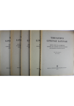 Thesaurus Linguae Latinae Vol VII 1 Fasc VI do X