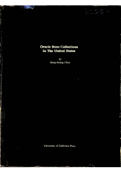 Oracle Bone Collections In The United States