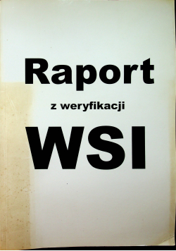 Raport o weryfikacji WSI
