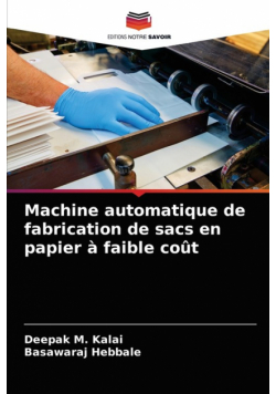 Machine automatique de fabrication de sacs en papier à faible coût