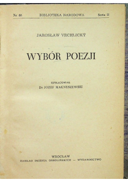 Vrchlicky Wybór poezji