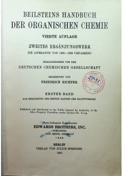 Beisteins handbuch der organishe chemie 1941 r