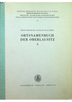 Ortsnamenbuch der Oberlausitz