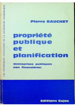 Propriete publique et planification