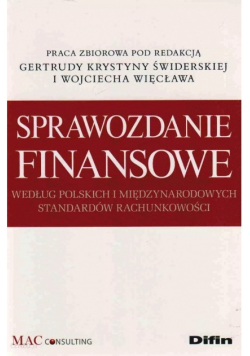 Sprawozdanie finansowe według polskich i międzynarodowych standardów rachunkowości