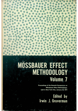 mossbauer effect methodology volume 7