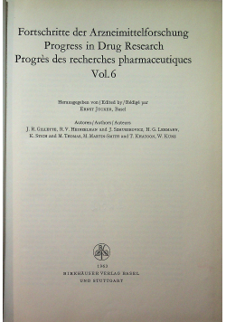 Progress in drug research 6