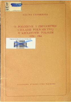 O położeniu i zbiegostwie czeladzi folwarcznej w królestwie polskim 1830 1864