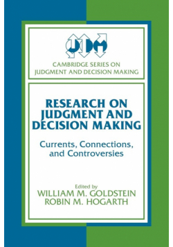 Research on Judgment and Decision Making