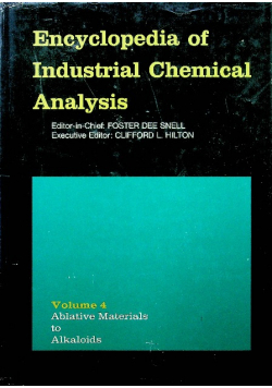 Encyclopedia of Industrial Chemical Analysis Volume 4