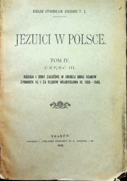 Jezuici w Polsce tom IV część 3 1905 r.
