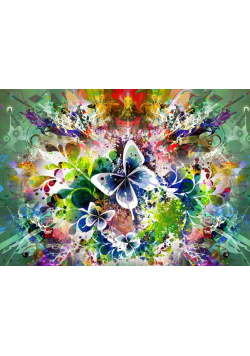 Puzzle 1500 Wiosenne kwiaty i motyle