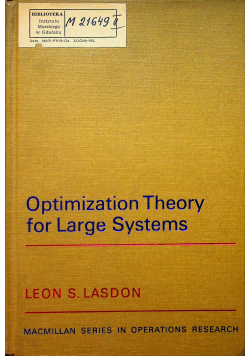 Optimization Theory for Large Systems