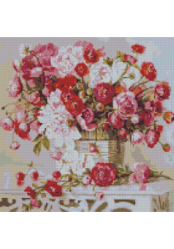 Diamentowa mozaika - Bukiet wspomnień 40x40