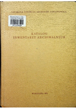 Katalog inwentarzy archiwalnych