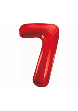 Balon foliowy B&C cyfra 7 czerwona 85cm