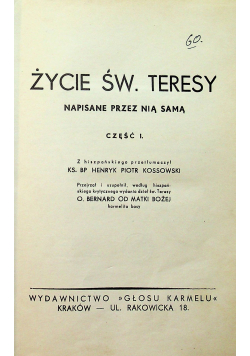 Życie Św Teresy Część II 1939 r.