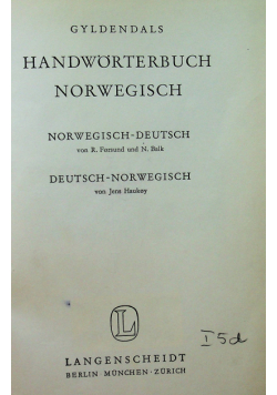Handworterbuch norwegisch