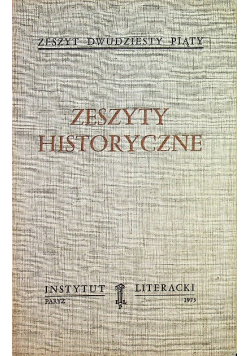 Zeszyty historyczne Zeszyt 25