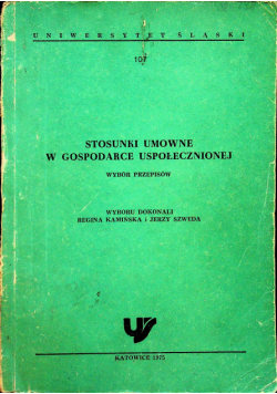Stosunki umowne w gospodarce uspołecznionej