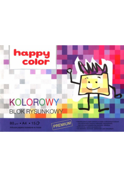 Blok rysunkowy kolorowy A4 15 kartek Happy color