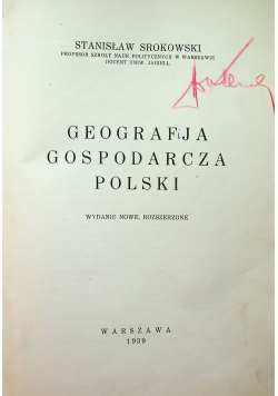 Geografja Gospodarcza Polski 1939 r.