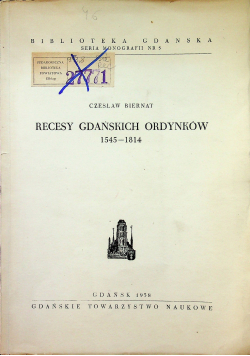 Recesy Gdańskich Ordynków 1954 1914
