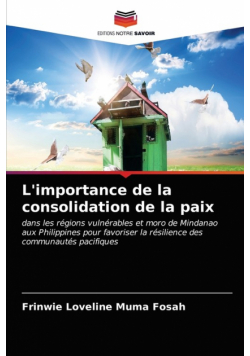 L'importance de la consolidation de la paix