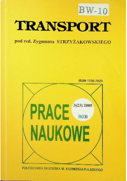 Transport prace naukowe