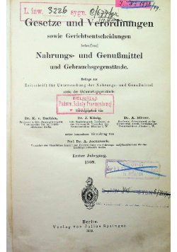 Gesetze und Verordnungen sowie Gerichtsentscheidungen Erster Jahrgang 1909 r.
