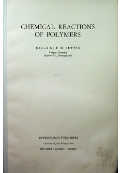 Chemical reactions of polymers Part XIX