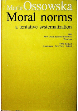 Moral norms a tentative systematization
