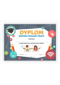 Dyplom A4 mistrza pracy zdalnej - Internet 10szt