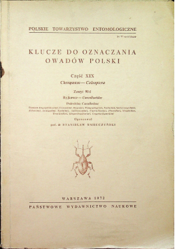 Klucze do oznaczania owadów Polski Część XIX Zeszyt 98d