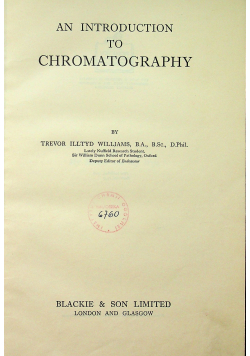 An introduction to chromatography 1947 r